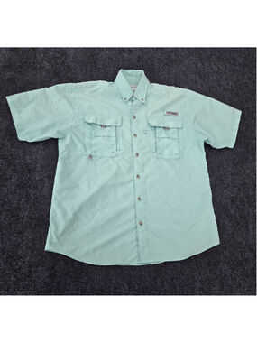 Columbia PFG Omni-Shade Short Sleeve Vented Performance Fishing Shirt Size L